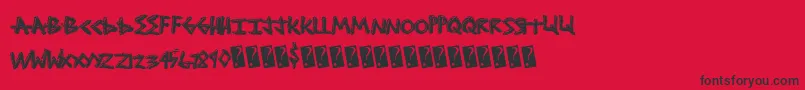 Shocktreatment Font – Black Fonts on Red Background