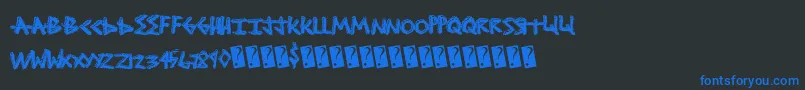 Shocktreatment Font – Blue Fonts on Black Background