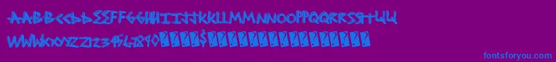 Shocktreatment Font – Blue Fonts on Purple Background