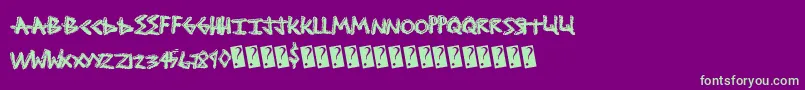 Shocktreatment Font – Green Fonts on Purple Background
