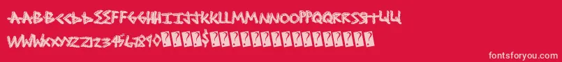 Shocktreatment Font – Pink Fonts on Red Background