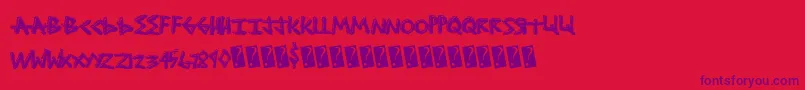 Shocktreatment Font – Purple Fonts on Red Background