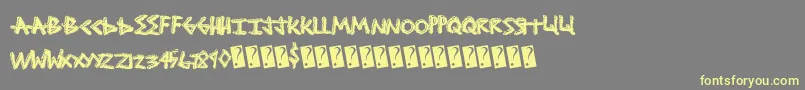 Shocktreatment Font – Yellow Fonts on Gray Background