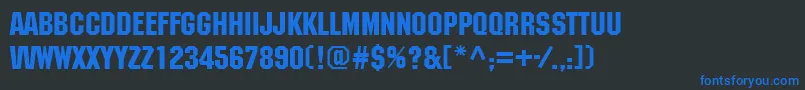 Mcn65C Font – Blue Fonts on Black Background