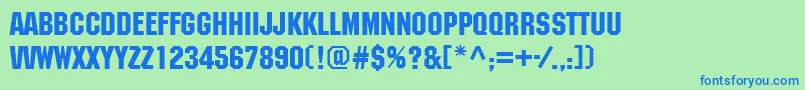 Mcn65C Font – Blue Fonts on Green Background