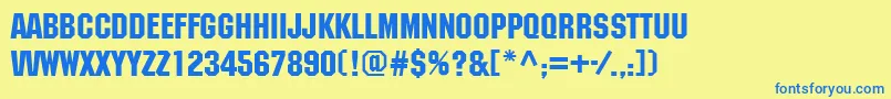 Mcn65C Font – Blue Fonts on Yellow Background