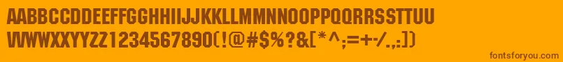 Mcn65C Font – Brown Fonts on Orange Background