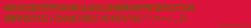 Mcn65C Font – Brown Fonts on Red Background