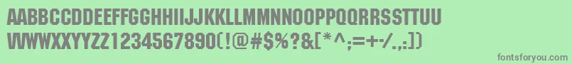 Mcn65C Font – Gray Fonts on Green Background