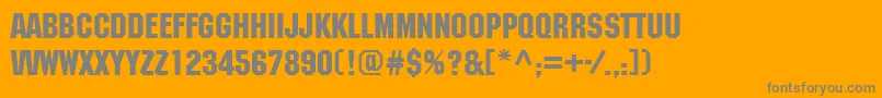Mcn65C Font – Gray Fonts on Orange Background