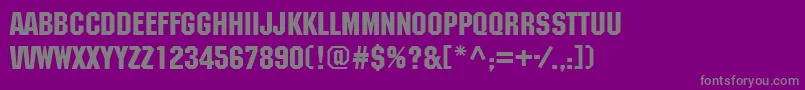 Fonte Mcn65C – fontes cinzas em um fundo violeta