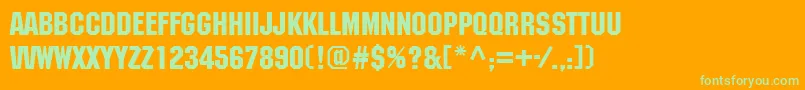 Mcn65C Font – Green Fonts on Orange Background