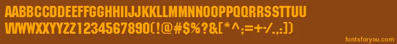 Mcn65C Font – Orange Fonts on Brown Background