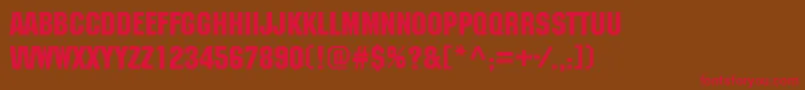 Mcn65C Font – Red Fonts on Brown Background