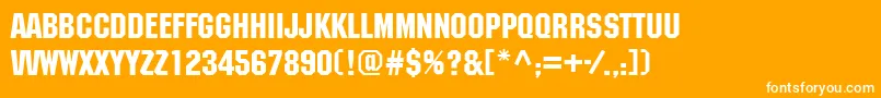 Mcn65C Font – White Fonts on Orange Background