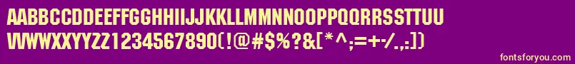Mcn65C Font – Yellow Fonts on Purple Background