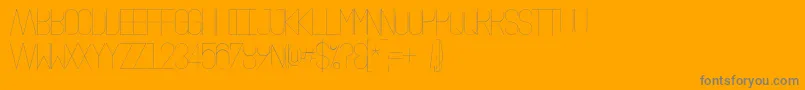 OsloIi-Schriftart – Graue Schriften auf orangefarbenem Hintergrund