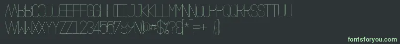Шрифт OsloIi – зелёные шрифты на чёрном фоне