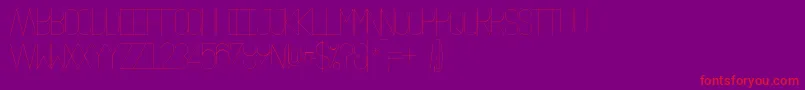 OsloIi-Schriftart – Rote Schriften auf violettem Hintergrund