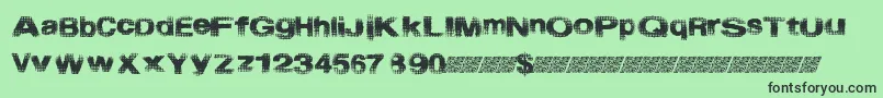 Шрифт Startmenu – чёрные шрифты на зелёном фоне