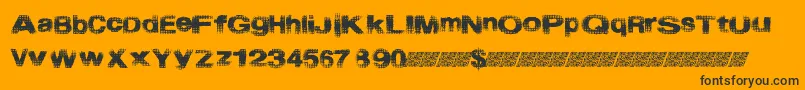 Шрифт Startmenu – чёрные шрифты на оранжевом фоне