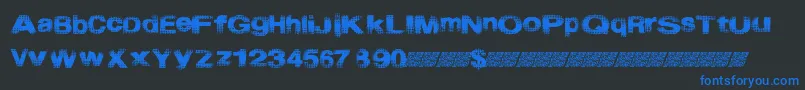 Startmenu-Schriftart – Blaue Schriften auf schwarzem Hintergrund