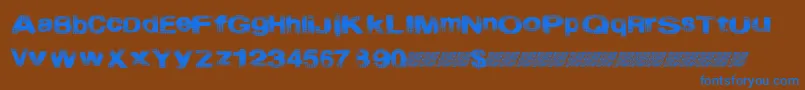 フォントStartmenu – 茶色の背景に青い文字