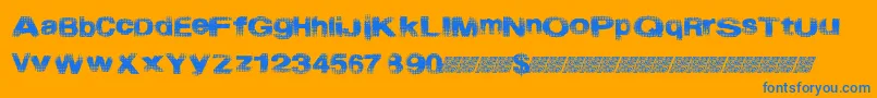 Шрифт Startmenu – синие шрифты на оранжевом фоне