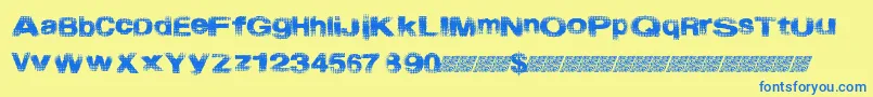 Шрифт Startmenu – синие шрифты на жёлтом фоне