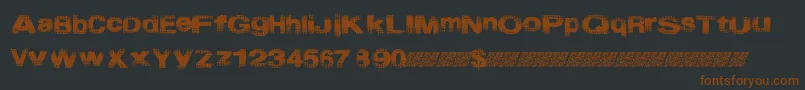 Startmenu-Schriftart – Braune Schriften auf schwarzem Hintergrund