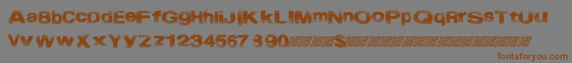 フォントStartmenu – 茶色の文字が灰色の背景にあります。