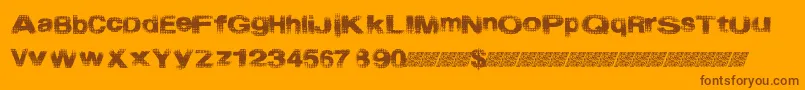 Startmenu Font – Brown Fonts on Orange Background