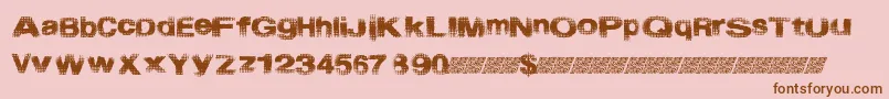 Fonte Startmenu – fontes marrons em um fundo rosa