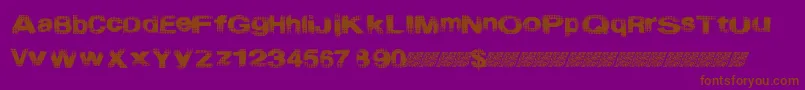 Startmenu-Schriftart – Braune Schriften auf violettem Hintergrund