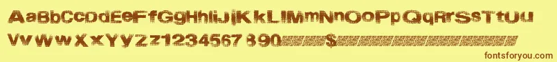 Startmenu Font – Brown Fonts on Yellow Background