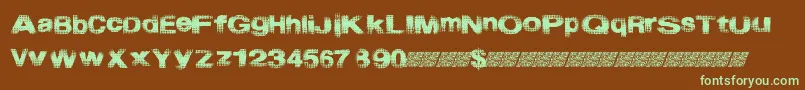 Startmenu Font – Green Fonts on Brown Background