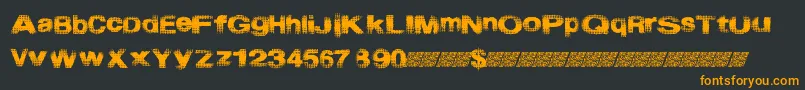 Startmenu-Schriftart – Orangefarbene Schriften auf schwarzem Hintergrund