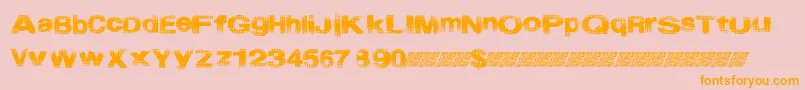Startmenu Font – Orange Fonts on Pink Background