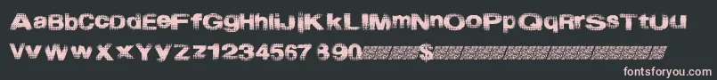 フォントStartmenu – 黒い背景にピンクのフォント