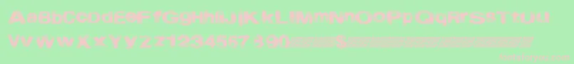 フォントStartmenu – 緑の背景にピンクのフォント