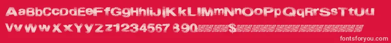 フォントStartmenu – 赤い背景にピンクのフォント