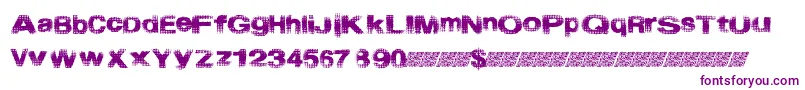 Startmenu-fontti – violetit fontit valkoisella taustalla