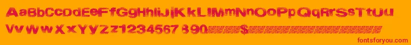 Шрифт Startmenu – красные шрифты на оранжевом фоне