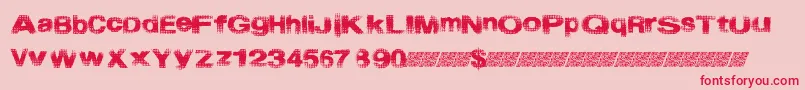 Startmenu-Schriftart – Rote Schriften auf rosa Hintergrund