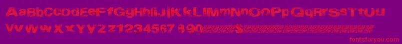 Startmenu-Schriftart – Rote Schriften auf violettem Hintergrund