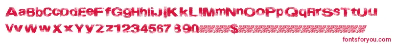 Fonte Startmenu – fontes vermelhas em um fundo branco