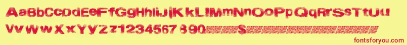 Startmenu-Schriftart – Rote Schriften auf gelbem Hintergrund