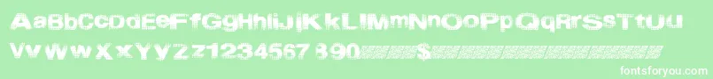 フォントStartmenu – 緑の背景に白い文字