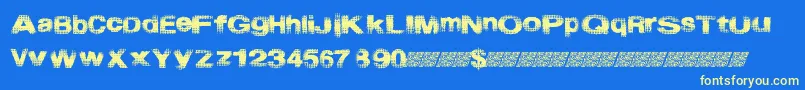 Startmenu-fontti – keltaiset fontit sinisellä taustalla