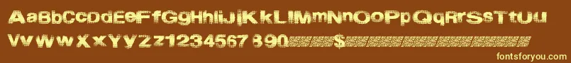 Czcionka Startmenu – żółte czcionki na brązowym tle